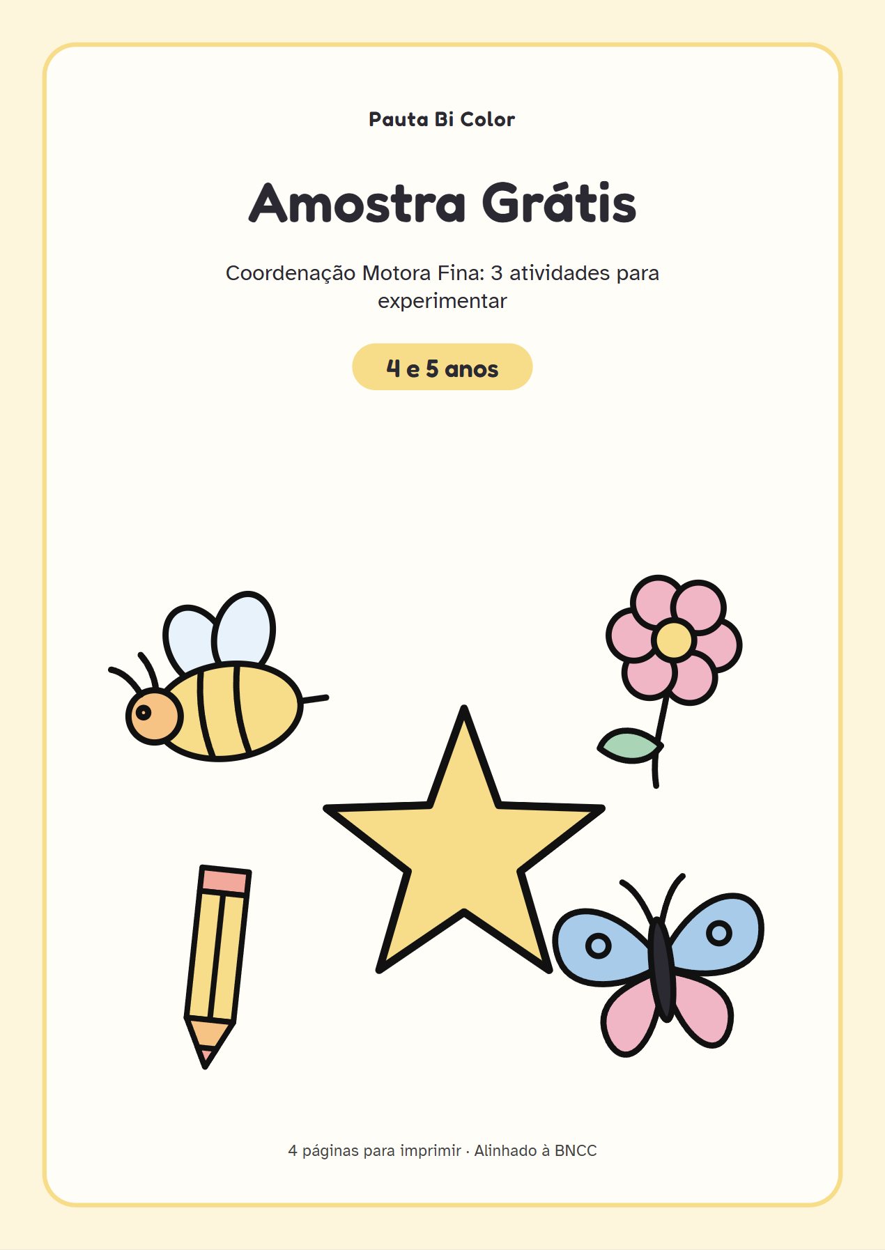 Capa do material Amostra Grátis: Coordenação Motora Fina